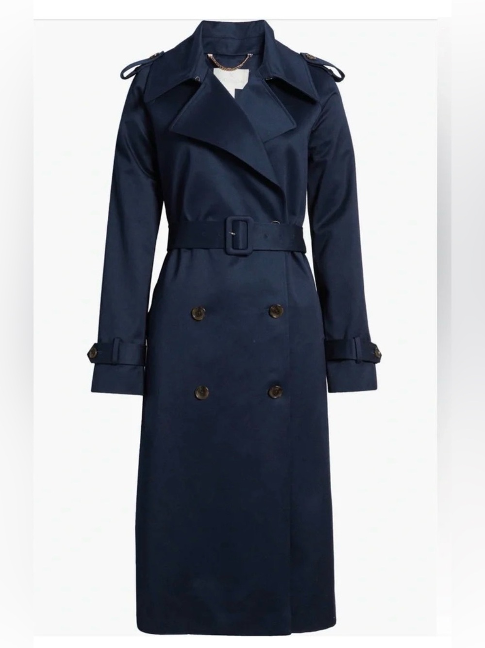 Caslon Cotton Terry trench coat navy Blue